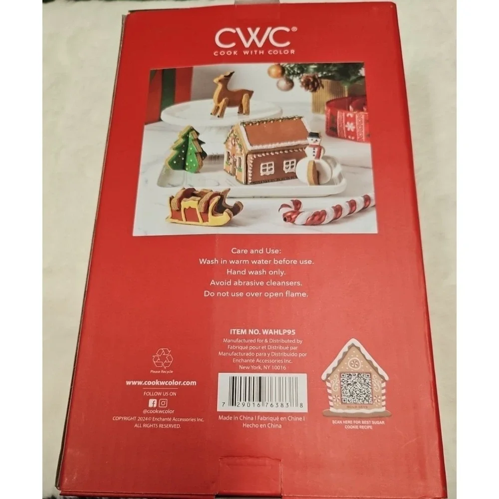 CWC Cook With Color 13‎ Piece 3D Christmas Cookie Cutter Set